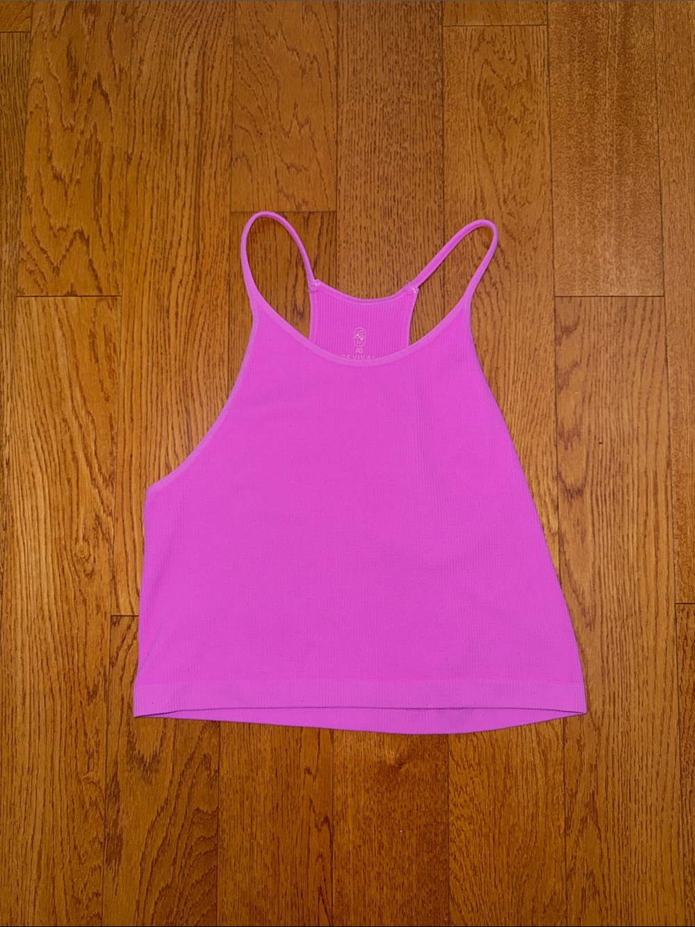 Women’s Pink Ribbed Tank Top- AS Revival